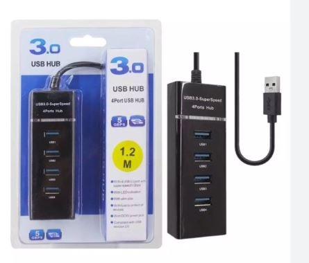 USB Hub 3.0 (4 Port) with 1.2M Long Cable – SuperSpeed 5Gbps Portable Hub Price in Bangladesh | TUSHAR TECH