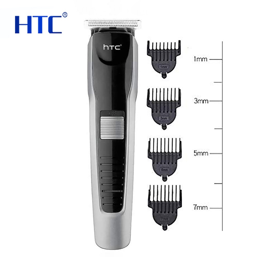 HTC AT-538 Hair & Beard Trimmer – Rechargeable, Stainless Steel Blade, Cordless Use